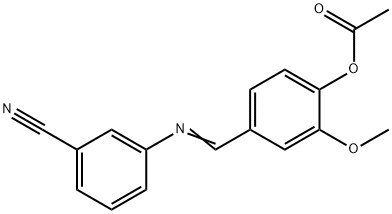 303769-40-6 4-{[(3-cyanophenyl)imino]methyl}-2-methoxyphenyl acetate