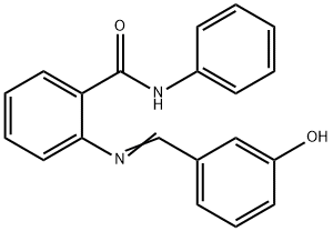 2-[(3-hydroxybenzylidene)amino]-N-phenylbenzamide,303769-74-6,结构式