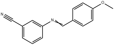 3-[(4-methoxybenzylidene)amino]benzonitrile Structure