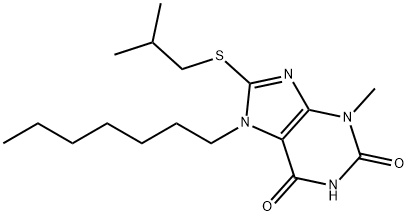 303969-06-4 7-heptyl-8-(isobutylsulfanyl)-3-methyl-3,7-dihydro-1H-purine-2,6-dione