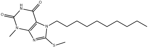 7-decyl-3-methyl-8-(methylsulfanyl)-3,7-dihydro-1H-purine-2,6-dione Structure