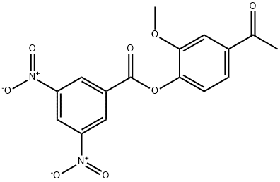 4-acetyl-2-methoxyphenyl 3,5-bisnitrobenzoate Struktur