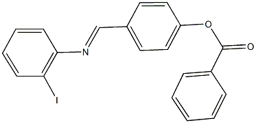 4-{[(2-iodophenyl)imino]methyl}phenyl benzoate Structure