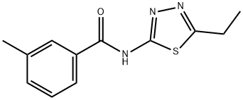 N-(5-ethyl-1,3,4-thiadiazol-2-yl)-3-methylbenzamide Struktur