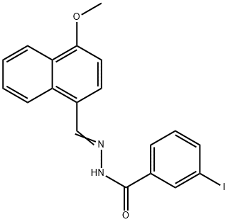 3-iodo-N'-[(4-methoxy-1-naphthyl)methylene]benzohydrazide,304479-54-7,结构式