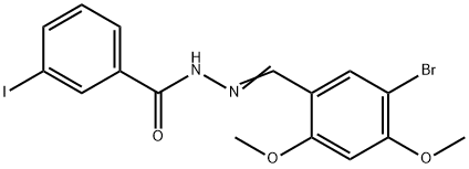 N'-(5-bromo-2,4-dimethoxybenzylidene)-3-iodobenzohydrazide,304480-14-6,结构式