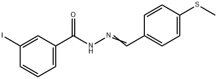 3-iodo-N'-[4-(methylsulfanyl)benzylidene]benzohydrazide 化学構造式