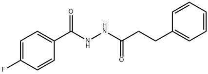 4-fluoro-N'-(3-phenylpropanoyl)benzohydrazide|
