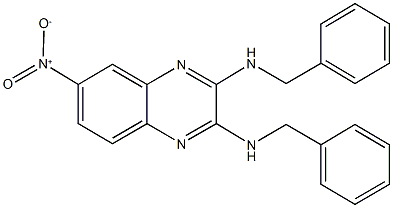 2,3-bis(benzylamino)-6-nitroquinoxaline Structure
