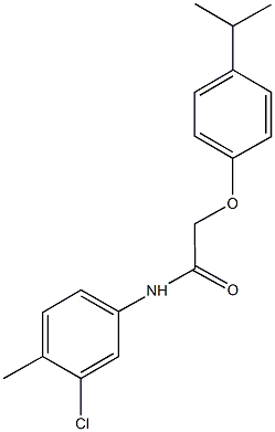 N-(3-chloro-4-methylphenyl)-2-(4-isopropylphenoxy)acetamide Struktur