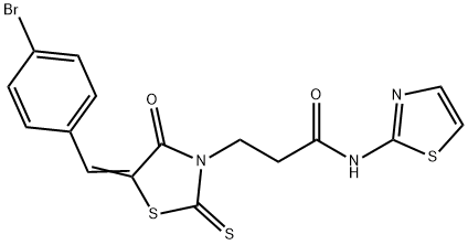 304894-10-8 3-[5-(4-bromobenzylidene)-4-oxo-2-thioxo-1,3-thiazolidin-3-yl]-N-(1,3-thiazol-2-yl)propanamide