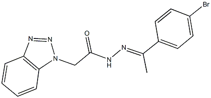 2-(1H-1,2,3-benzotriazol-1-yl)-N'-[1-(4-bromophenyl)ethylidene]acetohydrazide Struktur