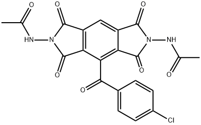 N-(6-(acetylamino)-4-(4-chlorobenzoyl)-1,3,5,7-tetraoxo-5,7-dihydropyrrolo[3,4-f]isoindol-2(1H,3H)-yl)acetamide Structure