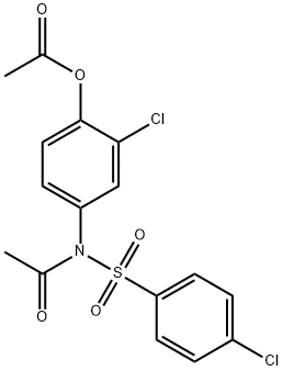 4-{acetyl[(4-chlorophenyl)sulfonyl]amino}-2-chlorophenyl acetate Structure