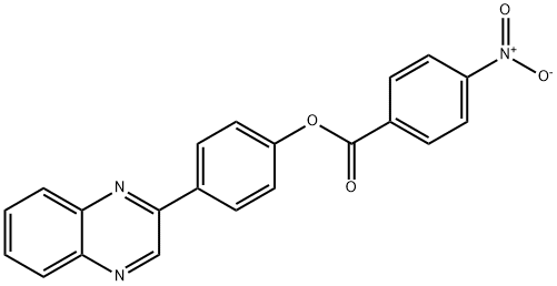 4-(2-quinoxalinyl)phenyl 4-nitrobenzoate Struktur