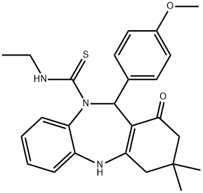 N-ethyl-11-(4-methoxyphenyl)-3,3-dimethyl-1-oxo-1,2,3,4,5,11-hexahydro-10H-dibenzo[b,e][1,4]diazepine-10-carbothioamide|