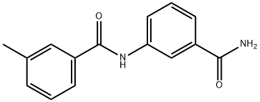 N-[3-(aminocarbonyl)phenyl]-3-methylbenzamide 化学構造式