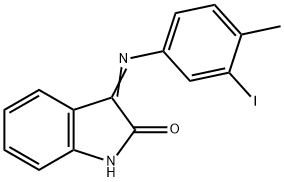 3-[(3-iodo-4-methylphenyl)imino]-1,3-dihydro-2H-indol-2-one Struktur