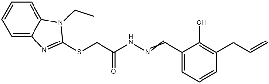 N'-(3-allyl-2-hydroxybenzylidene)-2-[(1-ethyl-1H-benzimidazol-2-yl)sulfanyl]acetohydrazide Structure