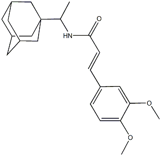 N-[1-(1-adamantyl)ethyl]-3-(3,4-dimethoxyphenyl)acrylamide Struktur