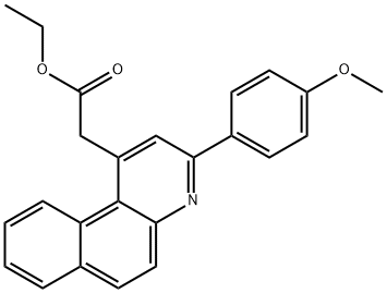 ethyl [3-(4-methoxyphenyl)benzo[f]quinolin-1-yl]acetate Struktur