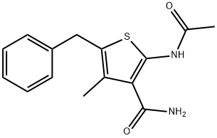 2-(acetylamino)-5-benzyl-4-methyl-3-thiophenecarboxamide,307340-37-0,结构式