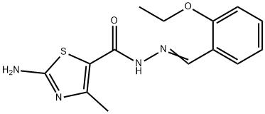 2-amino-N'-(2-ethoxybenzylidene)-4-methyl-1,3-thiazole-5-carbohydrazide Structure
