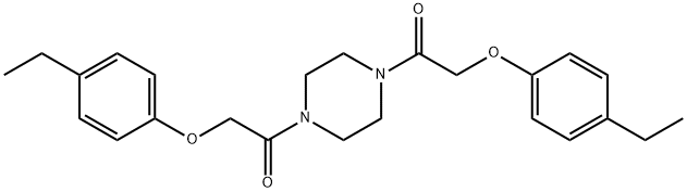 1,4-bis[(4-ethylphenoxy)acetyl]piperazine Structure