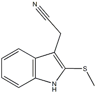 [2-(methylsulfanyl)-1H-indol-3-yl]acetonitrile 化学構造式