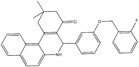 5-{3-[(2-fluorobenzyl)oxy]phenyl}-2,2-dimethyl-2,3,5,6-tetrahydrobenzo[a]phenanthridin-4(1H)-one|