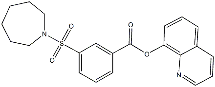 8-quinolinyl 3-(1-azepanylsulfonyl)benzoate Structure