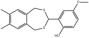 2-(7,8-二甲基-1,5-二氢苯并[E][1,3]二噻吩-3-基)-4-甲氧基苯酚 结构式