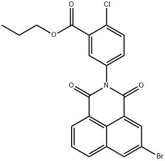 propyl 5-(5-bromo-1,3-dioxo-1H-benzo[de]isoquinolin-2(3H)-yl)-2-chlorobenzoate Structure