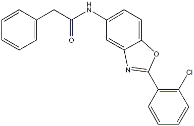 N-[2-(2-chlorophenyl)-1,3-benzoxazol-5-yl]-2-phenylacetamide Structure