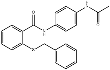 N-[4-(acetylamino)phenyl]-2-(benzylsulfanyl)benzamide Struktur