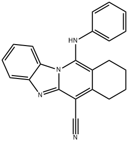 11-anilino-7,8,9,10-tetrahydrobenzimidazo[1,2-b]isoquinoline-6-carbonitrile Structure