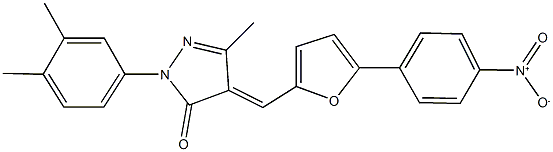 309737-41-5 2-(3,4-dimethylphenyl)-4-[(5-{4-nitrophenyl}-2-furyl)methylene]-5-methyl-2,4-dihydro-3H-pyrazol-3-one