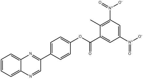 4-(2-quinoxalinyl)phenyl 3,5-bisnitro-2-methylbenzoate Structure