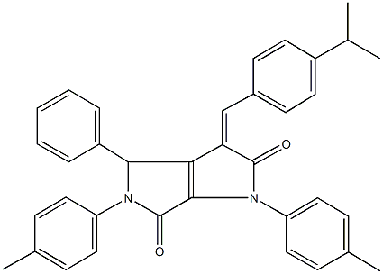 3-(4-isopropylbenzylidene)-1,5-bis(4-methylphenyl)-4-phenyl-1,3,4,5-tetrahydropyrrolo[3,4-b]pyrrole-2,6-dione Structure