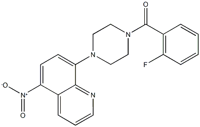 8-[4-(2-fluorobenzoyl)-1-piperazinyl]-5-nitroquinoline Structure