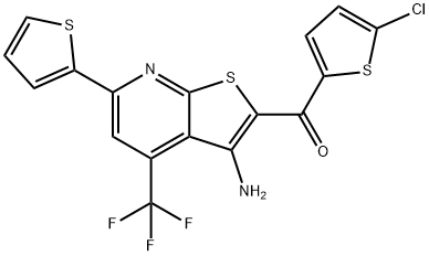 309927-21-7 [3-amino-6-(2-thienyl)-4-(trifluoromethyl)thieno[2,3-b]pyridin-2-yl](5-chloro-2-thienyl)methanone