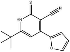 6-tert-butyl-4-(2-furyl)-2-sulfanylnicotinonitrile Struktur