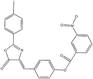 4-[(2-(4-methylphenyl)-5-oxo-1,3-oxazol-4(5H)-ylidene)methyl]phenyl 3-nitrobenzoate,309938-61-2,结构式