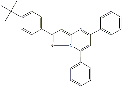 2-(4-tert-butylphenyl)-5,7-diphenylpyrazolo[1,5-a]pyrimidine Structure