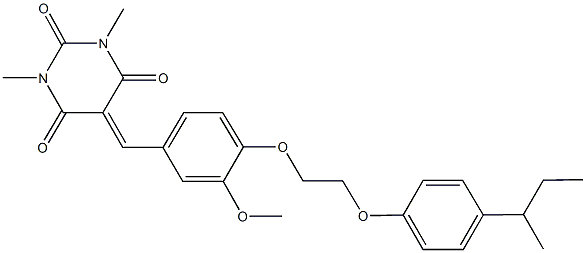 5-{4-[2-(4-sec-butylphenoxy)ethoxy]-3-methoxybenzylidene}-1,3-dimethyl-2,4,6(1H,3H,5H)-pyrimidinetrione|