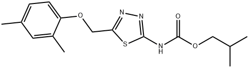 isobutyl5-[(2,4-dimethylphenoxy)methyl]-1,3,4-thiadiazol-2-ylcarbamate Structure