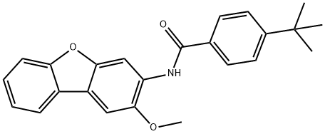 4-tert-butyl-N-(2-methoxydibenzo[b,d]furan-3-yl)benzamide Structure