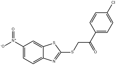 1-(4-chlorophenyl)-2-({6-nitro-1,3-benzothiazol-2-yl}sulfanyl)ethanone Structure