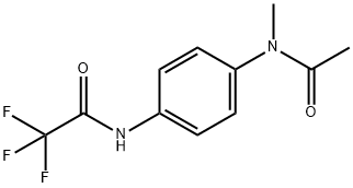 N-{4-[acetyl(methyl)amino]phenyl}-2,2,2-trifluoroacetamide Struktur