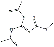 N-[1-乙酰基-3-(甲基硫烷基)-1H-1,2,4-三唑-5-基]乙酰胺, 311317-45-0, 结构式